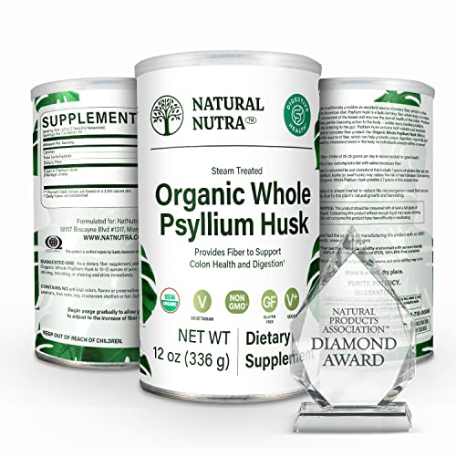 Natural Nutra Organic Whole Psyllium Husk Powder, Helps Reduce Sugar Level, Clear the Body Impurities, Helps Maintain Weight, Improves Heart Health - Keto, Vegan, Gluten-Free 12 Oz, 81 Servings Natural Nutra Organic Whole Psyllium Husk Powder, Helps Reduce Sugar Level, Clear the Body Impurities, Helps Maintain Weight, Improves Heart Health - Keto, Vegan, Gluten-Free 12 Oz, 81 Servings