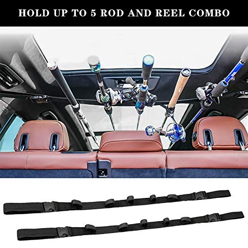 image for Hysagtek 6 Pcs Vehicle Fishing Rod Rack Kits, Including 2 Pack Car Fis