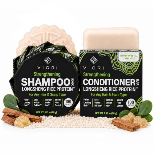 Viori Strengthening Shampoo & Conditioner Bar Set - Hidden Waterfall