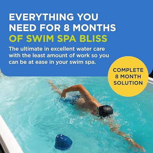 Image of FROG @Ease Floating System for Swim Spas - Quick & Easy Self-Regulating Swim Spa Sanitizer - Swim Spa Maintenance System with Sanitizing Minerals & SmartChlor Technology - 8 Month Bundle+