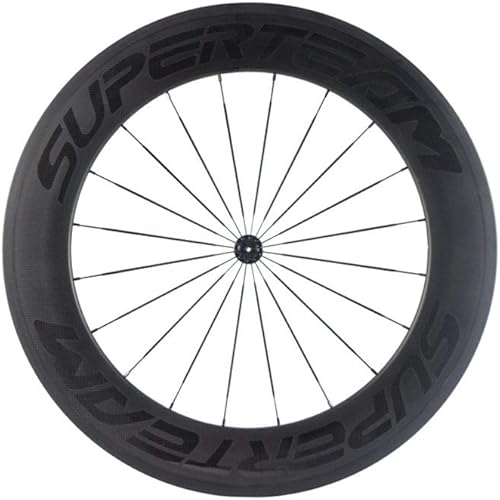 Miniatura 3 de Superteam Ruedas de fibra de carbono de 3.465 in 0.906 in de ancho 700c Clincher Juego de ruedas con logotipos