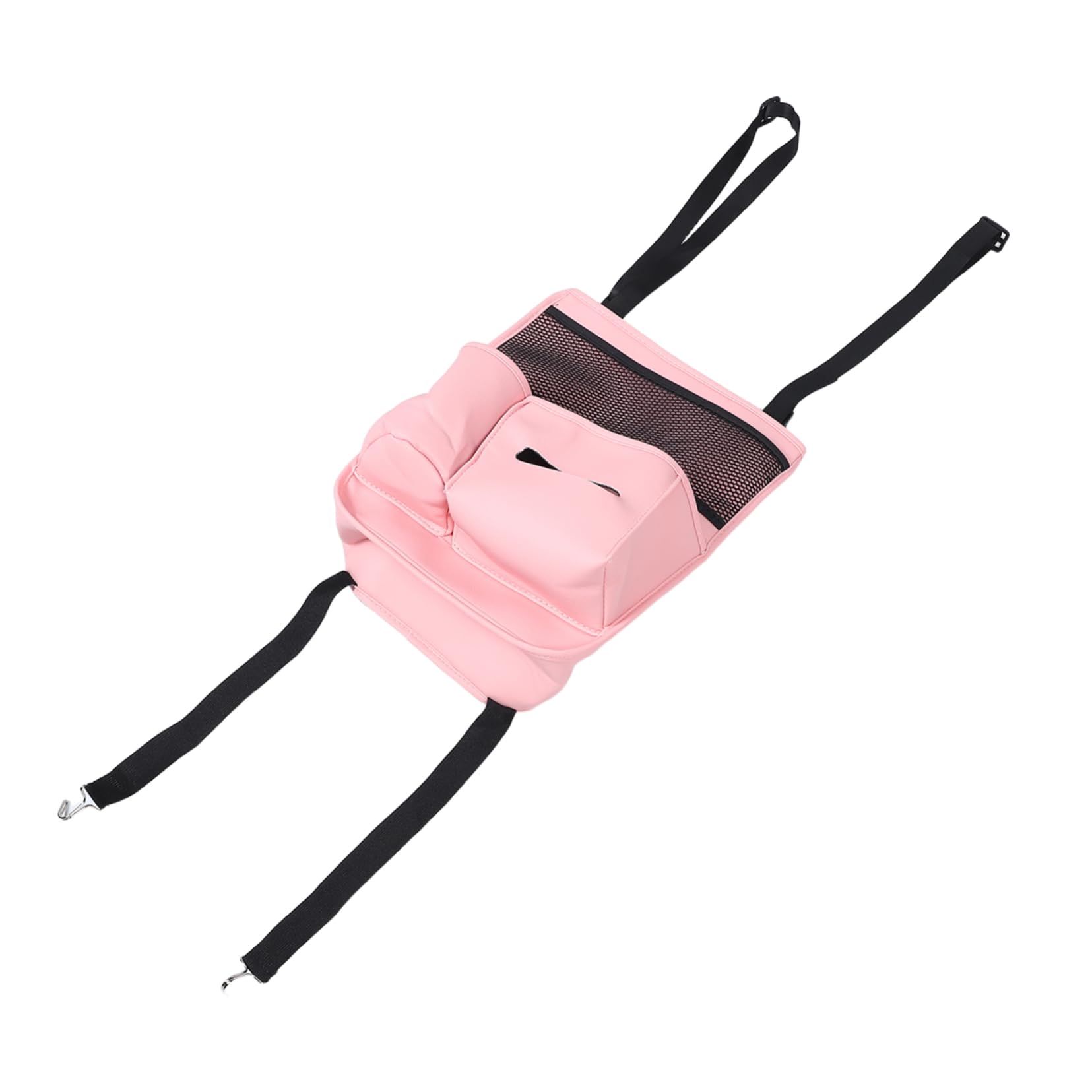 Cabilock Bolsa Organizadora para Coche de Pu Rosa, Asiento Interior | Diseño Multifuncional, Almacenamiento Fiable, Formato Colgante para Respaldo y Reposabrazos