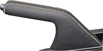 Loncky Custom Fit OEM Car Black Genuine Leather Handbrake Cover for Mazda 3 2010 2011 2012 2013 Accessories