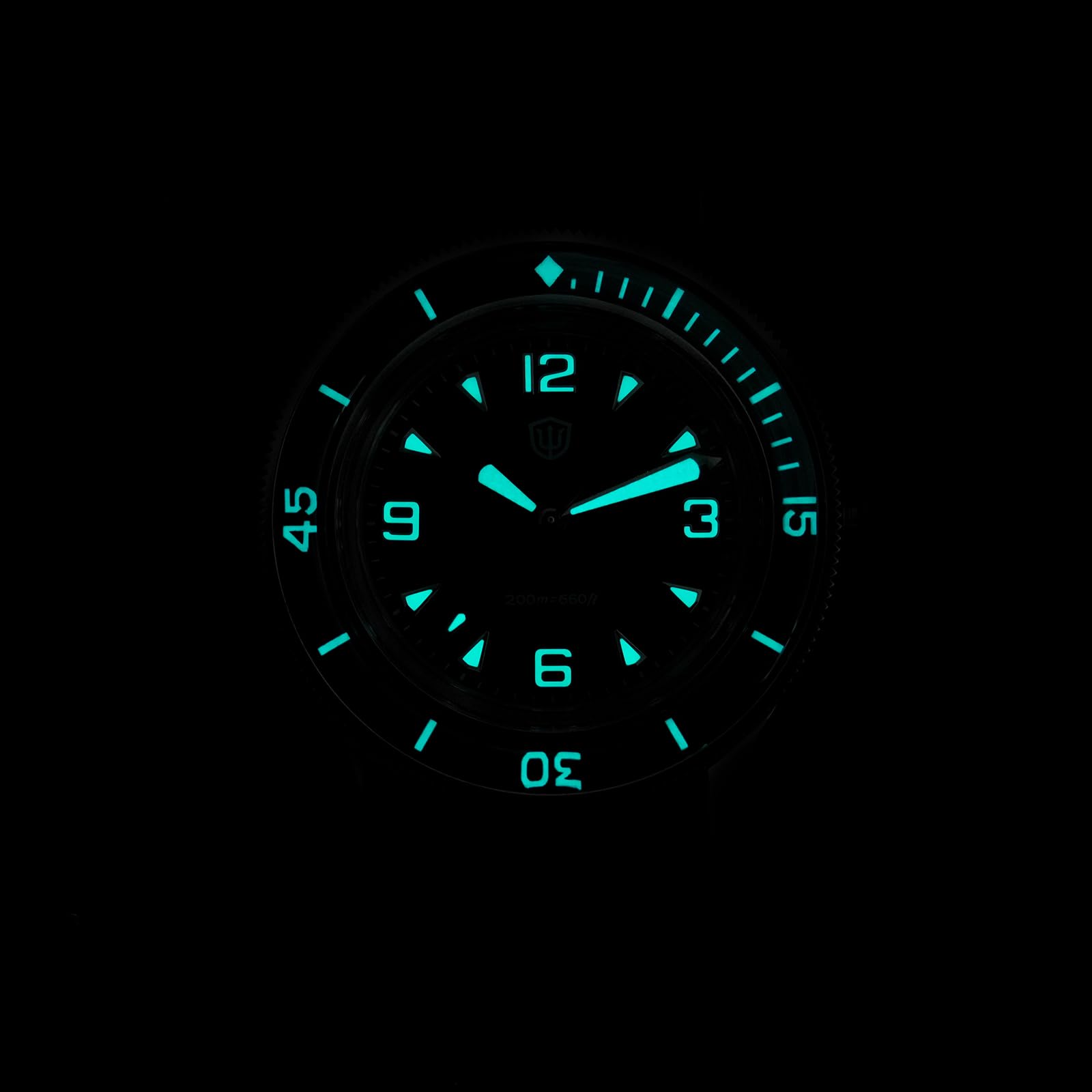 watchdives Taucheruhr für Herren WD50Q 50-Fathoms Quarzuhren Japan VH31 Sweep Sekundenwerk Blasen-Saphirglas Armbanduhr 200m Professionelle Taucheruhr BGW9 Blau Leuchtmasse 38mm Gehäuse