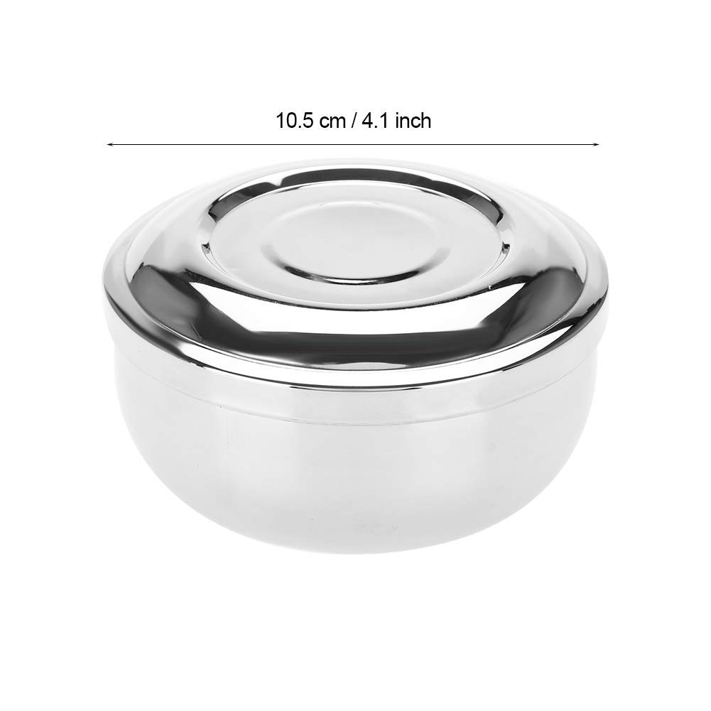 Ciotola per sapone da barba, ciotola shave tazza rasatura ,per sapone da barba a specchio adatto per la famiglia del salone,con copertura(10,5 cm)