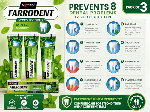 Image of Toothpaste 150g - Pack of 3 | Teeth Whitening paste | Stain Removal Tooth Paste with Mint Flavour | Advanced Health Anti-Germ Toothpaste | Whitens Yellow Teeth | Enamel-Safe for Daily