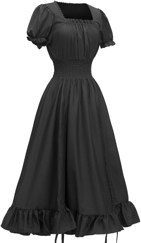 Abaowedding Women Renaissance Costumes Medieval Dress Victorian High Low Dress - Image 5