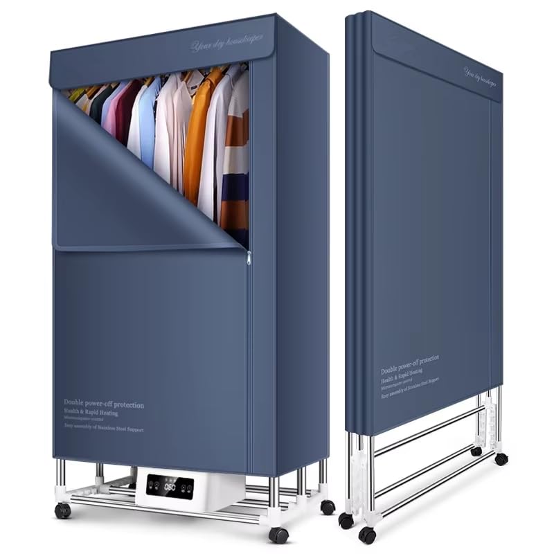 Avira Electric Cloth Dryer 2000W | Foldable & Portable Drying Stand with Remote Control | Large Capacity, Energy-Efficient Indoor Clothes Dryer for Home Use | Compact & Quick Drying Machine