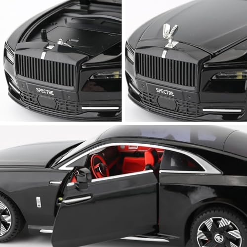 Image of 1:24 Scale Big Rolls Royce Spectre Toy Car | Metal Pullback Diecast Car for Kids with Openable Doors, Sound, Light Effects Toy for Car Enthusiasts (Color As Per Available),blue