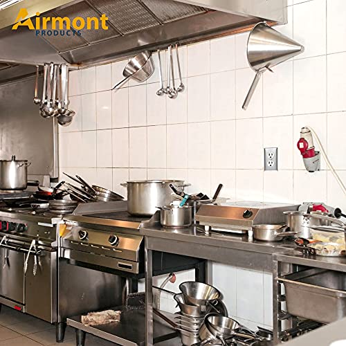 (Pack Of 2) Airmont Products Ap-10401 Duplex Receptacle Stainless Steel Wall Plate Switch And Electrical Outlet Cover, 1-Gang Standard Size 4.50" X 2.76", Corrosive Resistant Made Of Unbreakable Metal #TOP2