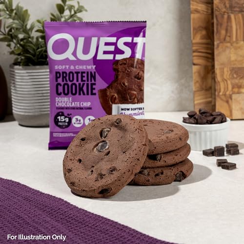 Image of Quest Soft & Chewy Protein Cookie - 15g Protein - Double Chocolate Chip (12 Cookies)
