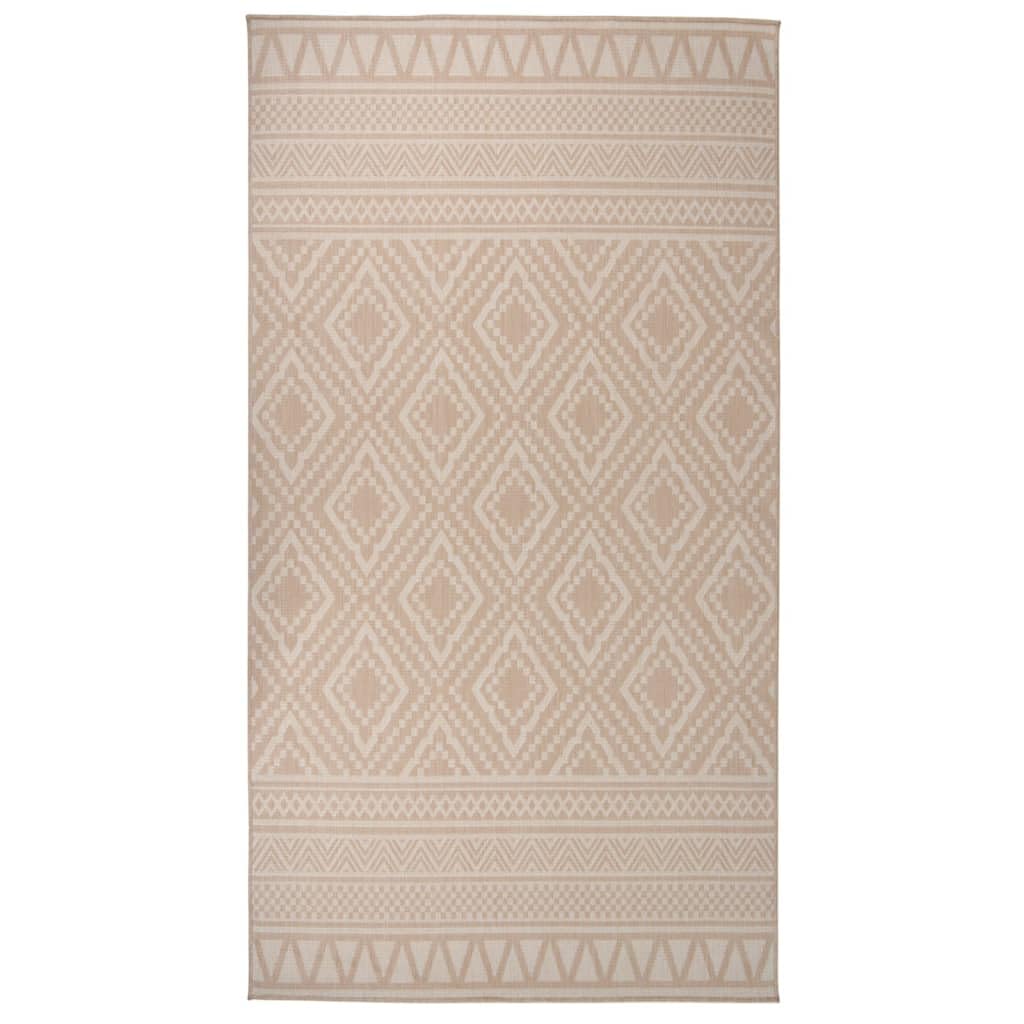 Tapis de balcon rayé marron 80x150 cm pour terrasse moderne