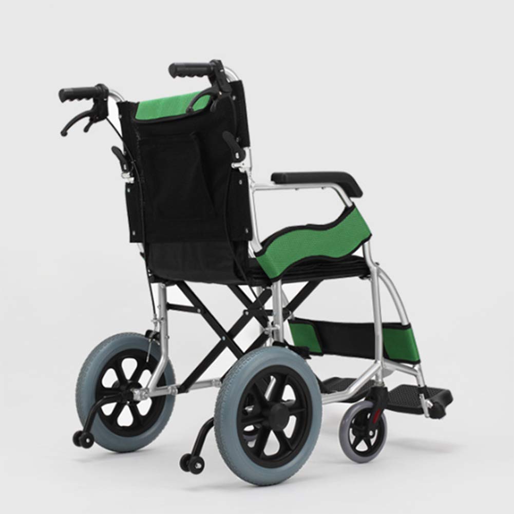 Silla de Ruedas Manual,Sillas de Ruedas Multi-Funcionalción Aleación Denio Silla de Ruedas Manual Ligera Y Plegable