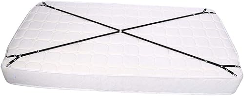 Jacksking - Correas ajustables para cama correas triangulares de nailon con sujetadores de sujeción almohadilla para colchón de cama negro