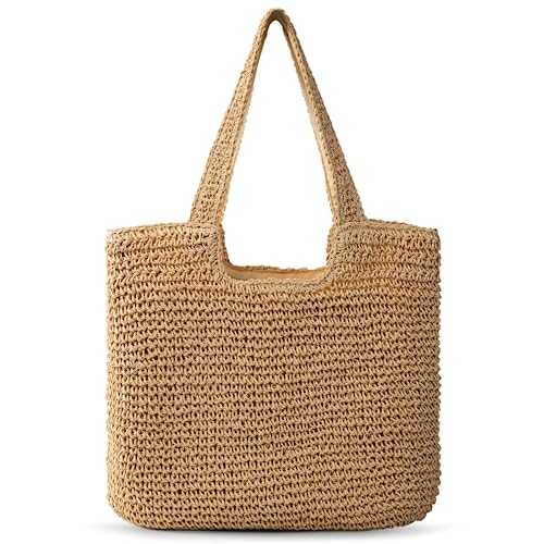 Trifabricy Foldable Woven Beach Tote