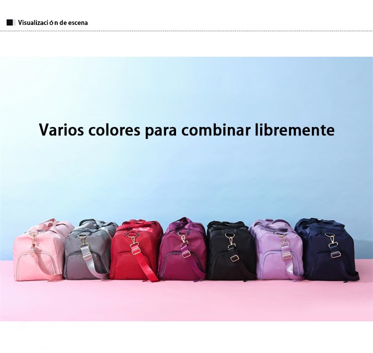 Personalized Duffel Bag Embroidered Name Text Sports Gym Bag Travel Bag with Wet Dry Pockets & Shoe Compartment Women and Men2