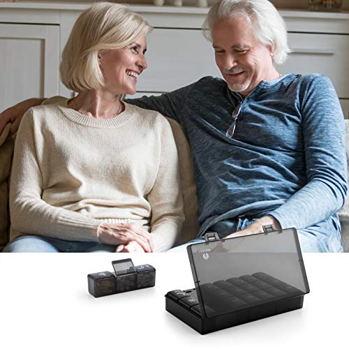 Image of BUG HULL Weekly Pill Organizer 3X a Day, Daily 7 Day Pill Box 3 Times a Day, Travel Medicine Pill Organizer Pill Case Container for Vitamins, Supplements