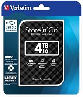 Verbatim Store 'n' Go externe Festplatte - 4 TB - tragbarer USB 3.0-Datenspeicher, schnelle Datenübertragung bis zu 4800 Mbit/s, schwarz, geriffelt, 53223 – Ansicht 6