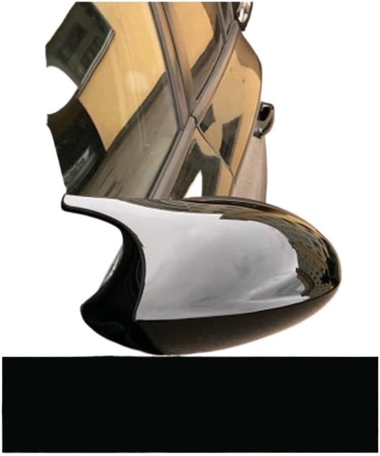 Black Bat Side Wing Mirror Cover Cap Compatible With BMW E90 E91 E92 E93 2010 2011 2013 E80 E81 E87 LCI Horn Shape Replace Caps(E92 E93 2010 2013)