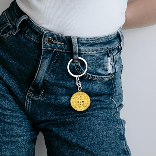 Image of St Benedict Medal Key Chain Saint Benedict Keychain Bless Safety Religious Gift for Parent, Family, Friend, Driver