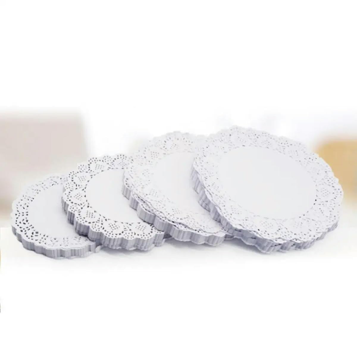 100 Tovagliette Di Carta Rotonde Bianche 32 Cm: Eleganti E Perfette Per Feste E Torte