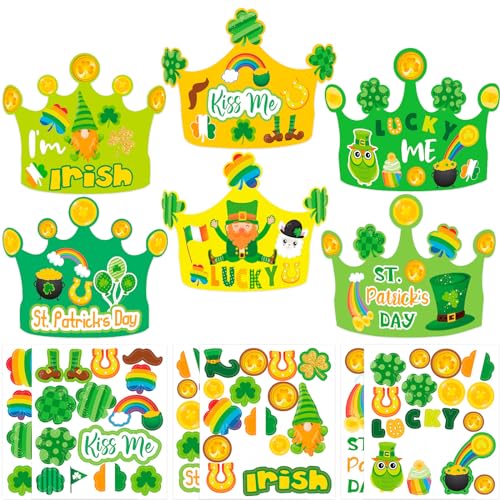Fancy Land St. Patrick’s Day Crown Crafts Kit for Kids