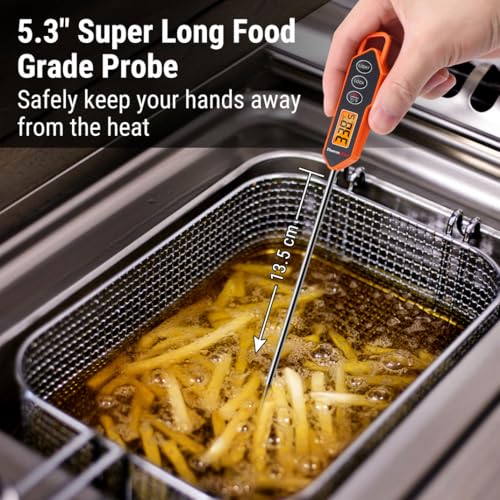Image of LABART ThermoPro TP01H Instant Read Meat Thermometer with Long Probe for BBQ, Candy, Oil, and Smoker