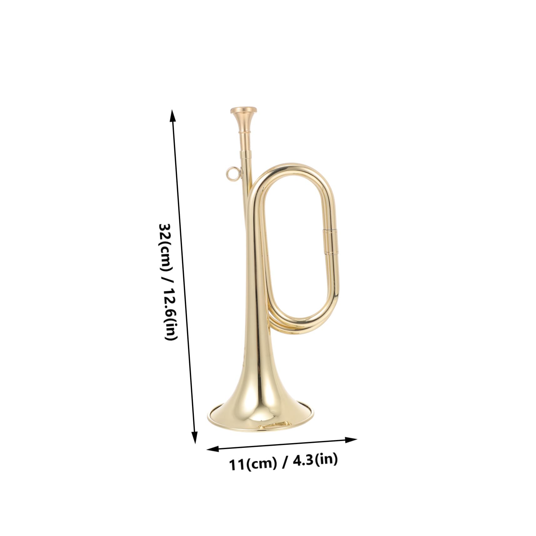 BESPORTBLE Tromba in Ottone Oro per Studenti Principianti Design Creativo, Strumento Musicale la Pratica a Casa in Ufficio