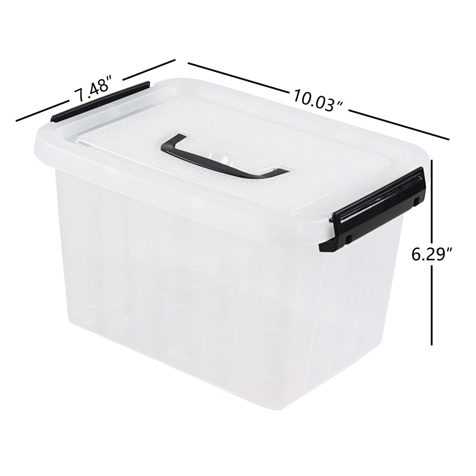 Confezione da 4 contenitori in plastica da 5 litri con coperchi