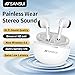 SANSUI W6 True Wireless Earbuds,Active Noise Cancellation,13mm Drivers with Big Bass,Bluetooth 5.4,30H Long Playtime,IPX7 Water-Resistant,Bluetooth Earbuds for Laptop Pad Phones Sports,White