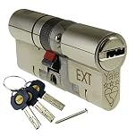 Yale Anti-Snap 3 Star Euro Double Cylinder, High Security, Nickel Finish, 45.50 (95 mm)