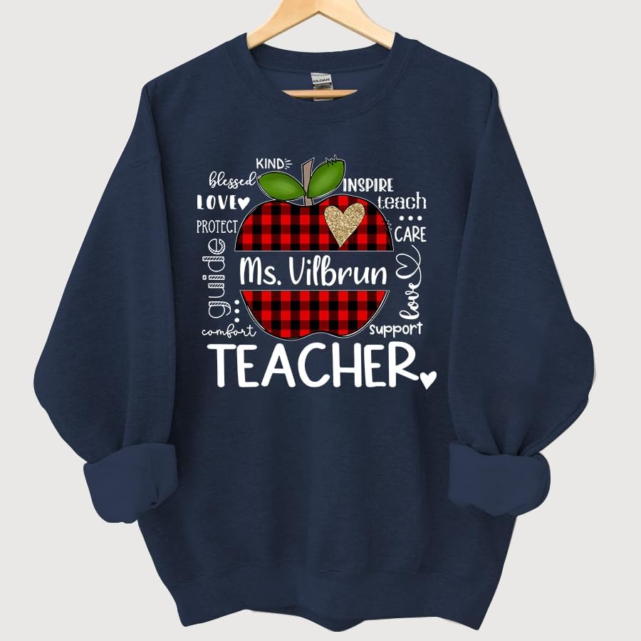 NAZENTI Personalized Teacher Shirts, Valentine & Women's Teacher Gifts - Image 4