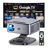 XIWBSY Proyector Google TV 1500 ANSI Gira 360 °, 32G ROM Official Apps