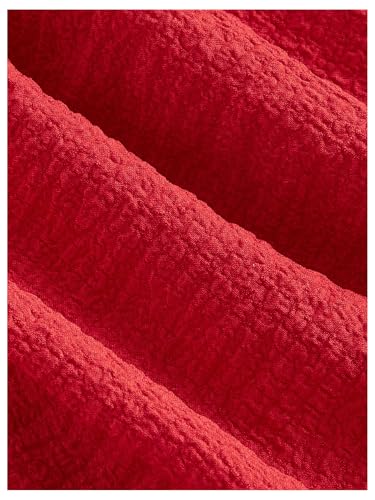 Floerns Women's Summer Long Skirts Elastic Waist Tiered Ruffle Hem Beach Skirts3