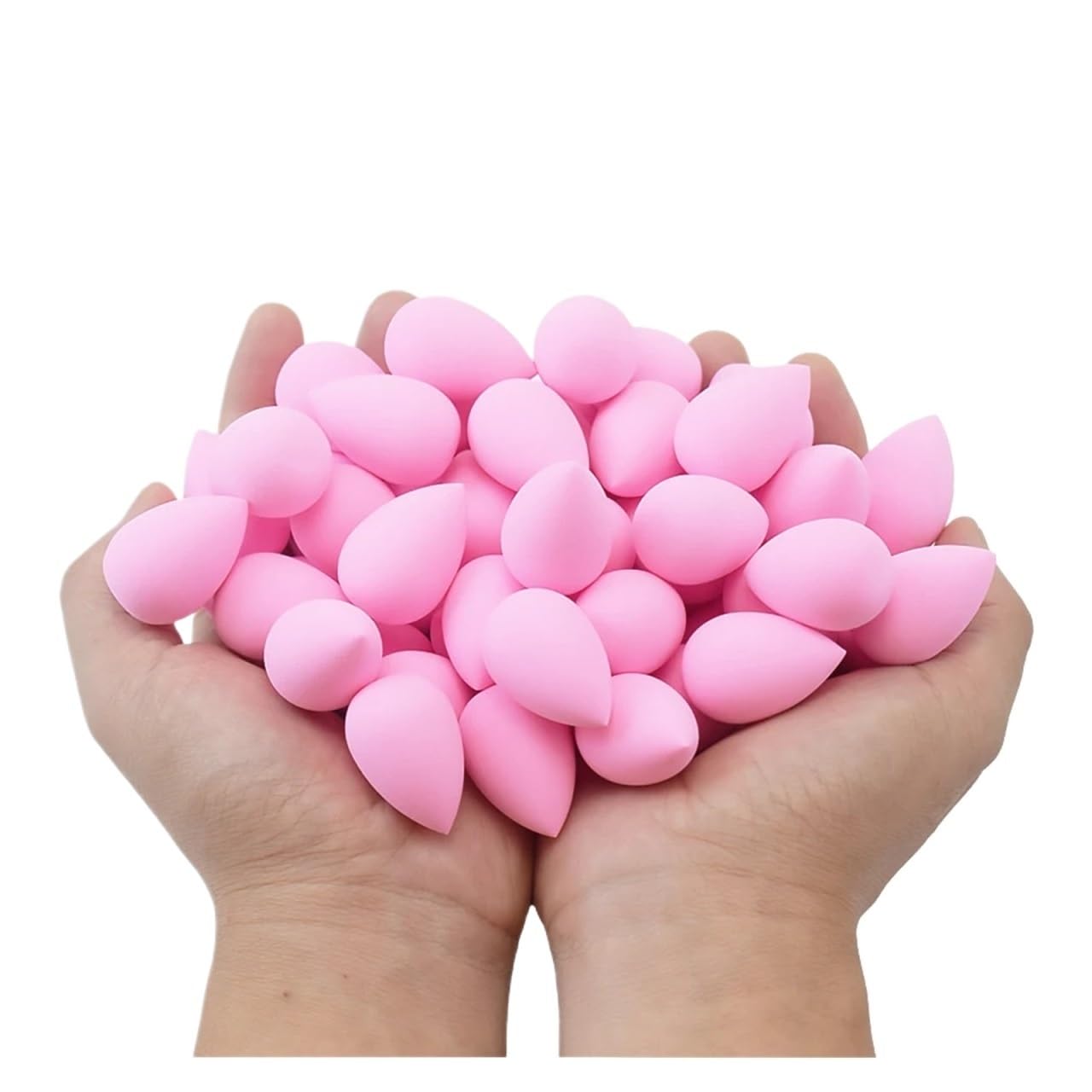 50 x Mini-Make-up-Schwämme | Dicker Samt-Make-up-Puff, doppelt verwendbar, Blau