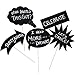 Juvale 60-Pack Writable Chalkboard Photo Booth Props for Weddings and Parties, Assorted