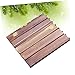 Angoily Wood Patio Paver Interlocking Deck Tiles Easy DIY Outdoor Flooring for Patios Gardens and Gazebos Durable and Grain Design No Tools Required
