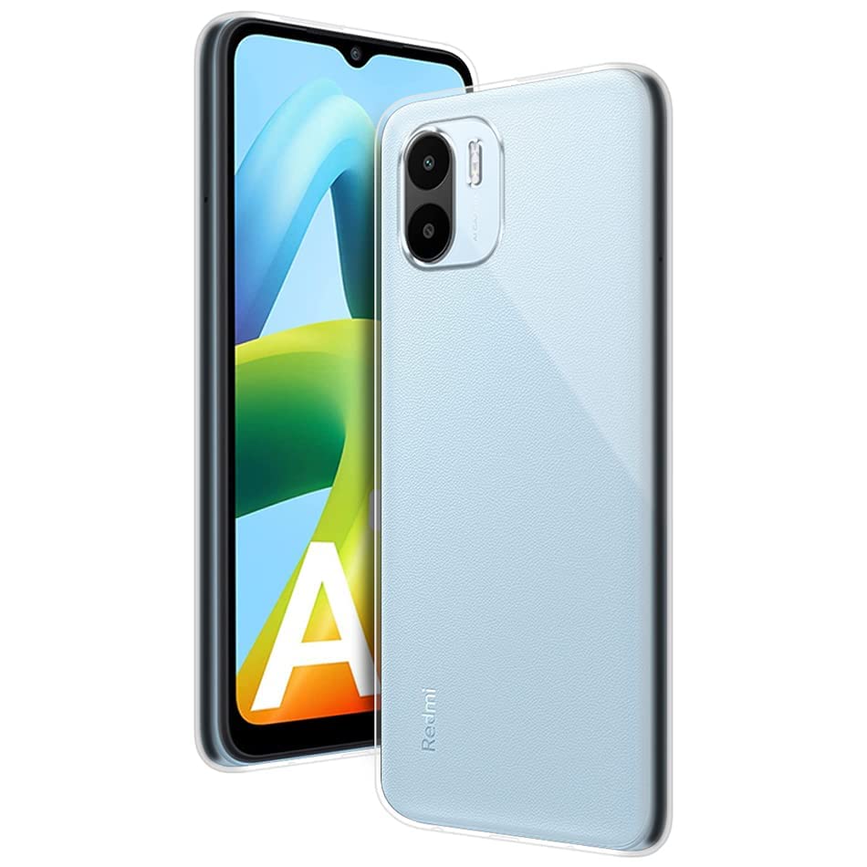 Image of REALCASE Silicone Back Cover Case, Scratch Resistant Protective Crystal Clear Transparent Shock Proof Back Cover Case for Redmi A1 / A2