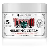 YOUCOPIA Tattoo Aftercare Numbing Cream: Maximum Strength for Painless Up to 6 Hours - Extra Healing Benefits from Emu Oil and Arnica 50ml