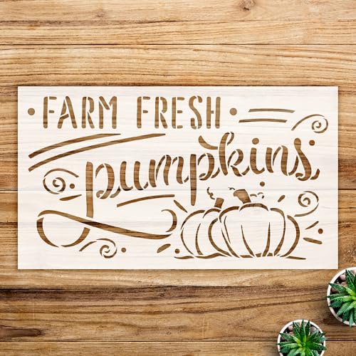 Pumpkins Stencil Pattern for Home Decor and Crafts, Reusable Mylar Template, Ideal for Farmhouse Style, Autumn Projects, and Fall Celebrations - Size A1 (33.1