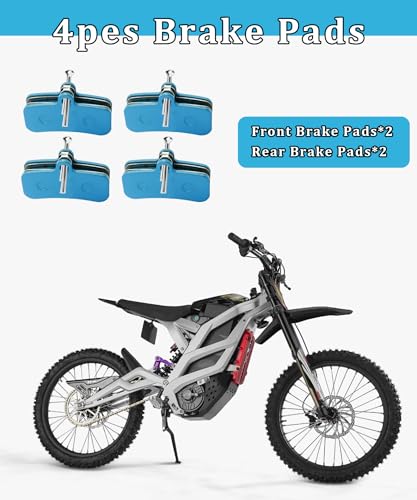 Image of 4 Pcs Front & Rear Disc Brake Pads Fits for Sur Ron Light Bee X and S,for Talaria Sting MX3 R /MX4,for Segway X160 X260 Electric Dirt Bike Replacement Parts