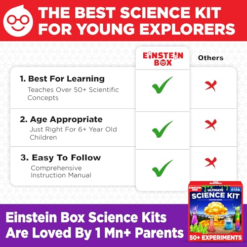 Einstein Box Ultimate Science Starter Kit for 8 to 15 Year Olds | Educational Gifts & Toys for Boys & Girls Age 10 to 12 Years | Fun Science Experiments & STEM Projects | Birthday Gift Idea