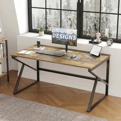 Image of Amazon Brand - Solimo Desktop Computer Table for Work & Study | Office Desk, Work Table, Gaming Table for PC (140 CM - Forest Dark, DIY Installation)