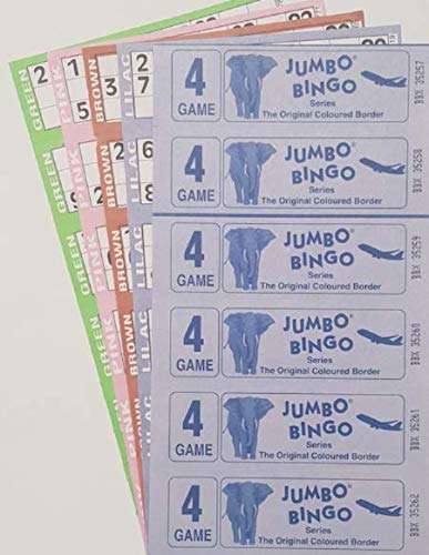 3000 Bücher 6 Seiten Spielstreifen Mit 6 Tv Jumbo Bingo Ticketbogen