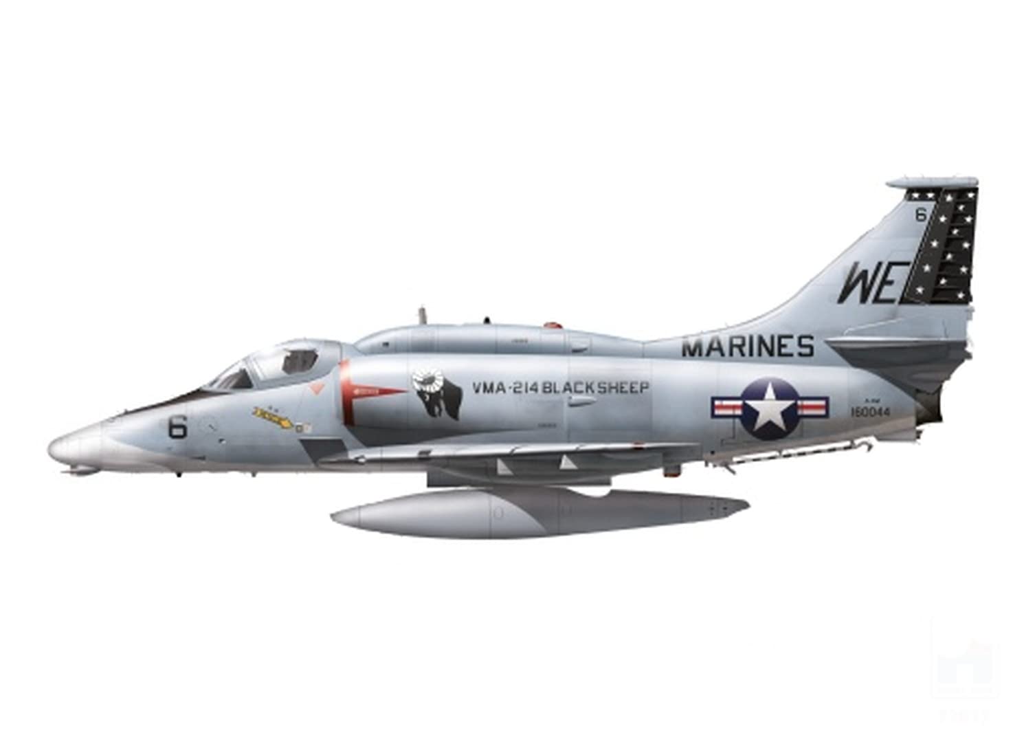 ホビー2000(Hobby 2000) Black Hobby 2000 1/72 Us Marine Corps Douglas A-4M Skyhawk Sheep Plastic Model H2k72017