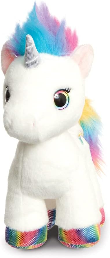 AURORA, 61415, Sparkle Tales Eldora Unicorn, 12In, Soft Toy, White, Rainbow