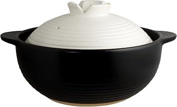 Living New Banquet Earthenpot, No. 6, 9.3 inches 23.5 cm, Single Person Pot, For 1-2 People, High Edge, Spill Resistant, Capacity 0.9 L