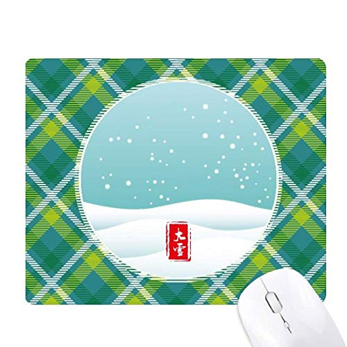 Tapis de souris circulaire Neige Vingt-Quatre vert pixel