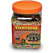 T-Rex Tortoise Food Dry Formula Dry Diet for Tortoises with Added Vitamins & Minerals, Easy-to-Moisten Reptile Food, 24 oz