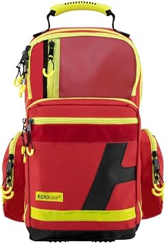 Emergency Medical Backpack, 44 Litre, Polyester, Navy Blue, for Paramedics and First Responders, Empty, 36x47x26cm Red